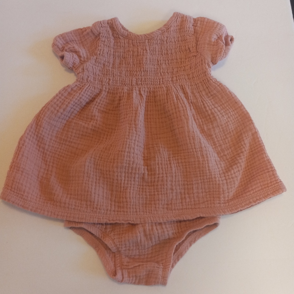 Gerber Modern Moments 2 Piece Set Dusty Pink Baby Outfit Sz 6-9 M